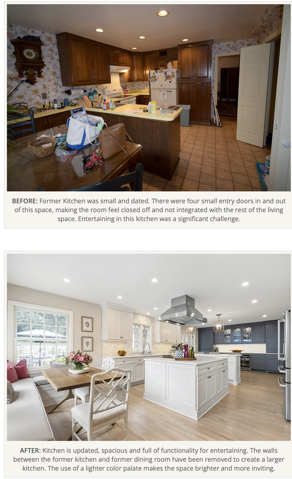 Renovation Project Profile: Mclean VA Kitchen Renovation - As Seen in Home & Design Magazine. Before - After